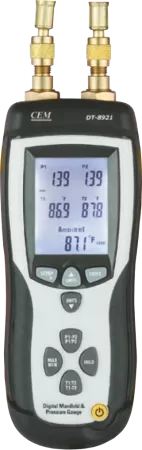 DT-8921 Манометр дифференциальный двухканальный - термометр - внешний вид DT-8921 Манометр дифференциальный двухканальный - термометр фотография