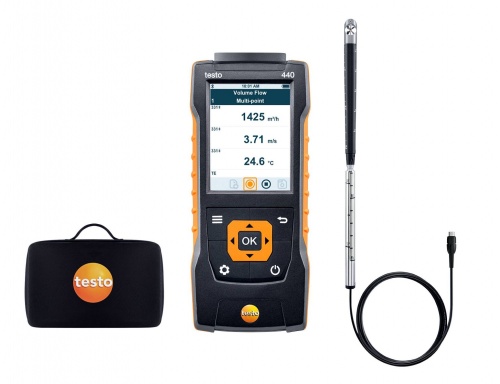 testo 440. Комплект с крыльчаткой 16 мм (0635 9532) и кейсом фотография 
