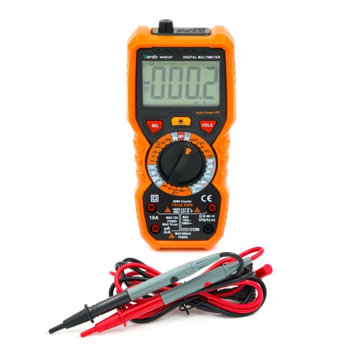 VERDO MH6107 Мультиметр портативный 0,5%, 6000 отсчетов - внешний вид фото 10 VERDO MH6107 Мультиметр портативный 0,5%, 6000 отсчетов фотография фото 10