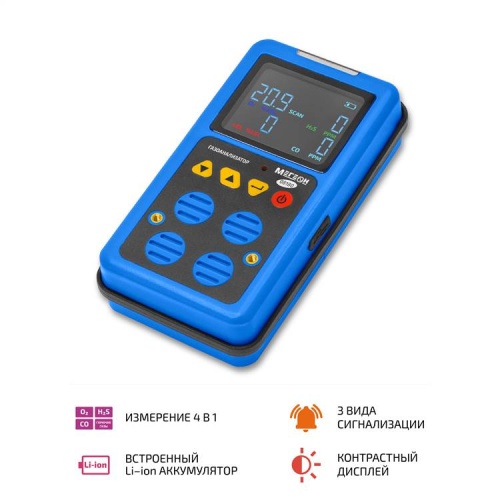 Газоанализатор (комбинированный измеритель 4 в 1) МЕГЕОН 08180 с поверкой фотография 