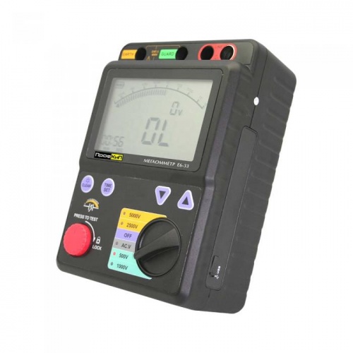 ПрофКиП Е6-33 мегаомметр (500 В … 5000 В) - внешний вид ПрофКиП Е6-33 мегаомметр (500 В … 5000 В) фотография