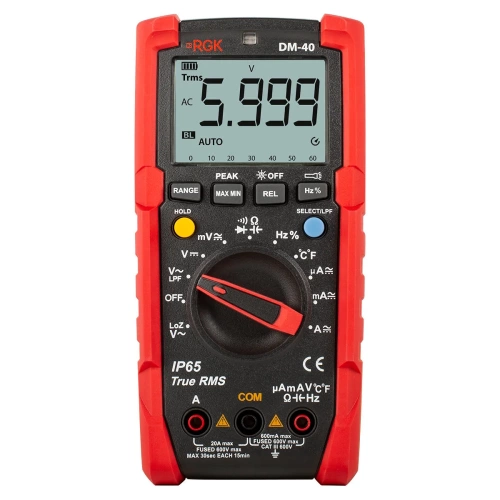 Мультиметр RGK DM-40 с поверкой - внешний вид Мультиметр RGK DM-40 с поверкой фотография