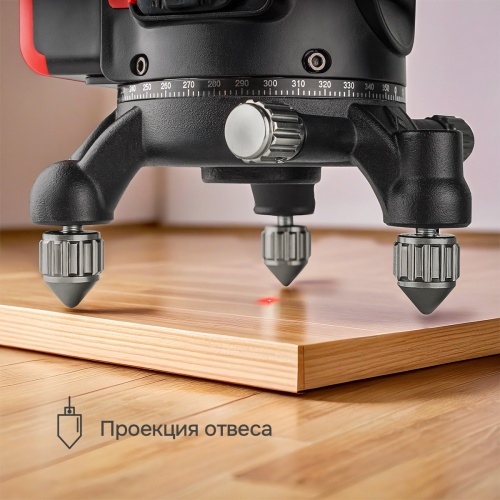 Лазерный уровень RGK ALPHA 205 с калибровкой с зелёным лучом фотография  фото 2