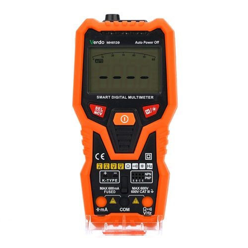 VERDO MH6139 Мультиметр портативный интеллектуальный 0,8%, 6000 отсчетов - внешний вид VERDO MH6139 Мультиметр портативный интеллектуальный 0,8%, 6000 отсчетов фотография
