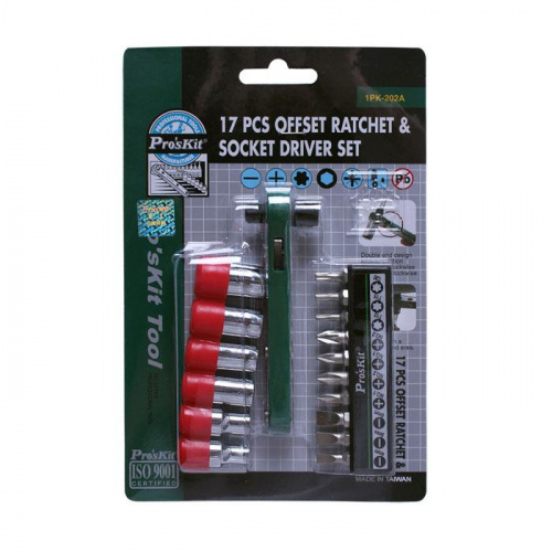 Ключ-отвертка с 17 насадками 1PK-202A фотография  фото 3