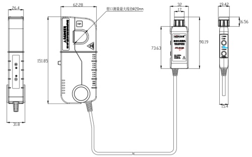 PT-3215A Токовый пробник AC/DC фотография  фото 2