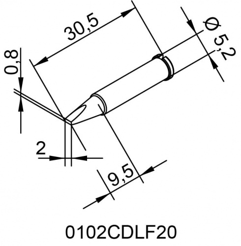 Жало паяльное 102CDLF20 (102CDLF20) - внешний вид фото 3 Жало паяльное 102CDLF20 (102CDLF20) фотография  фото 3
