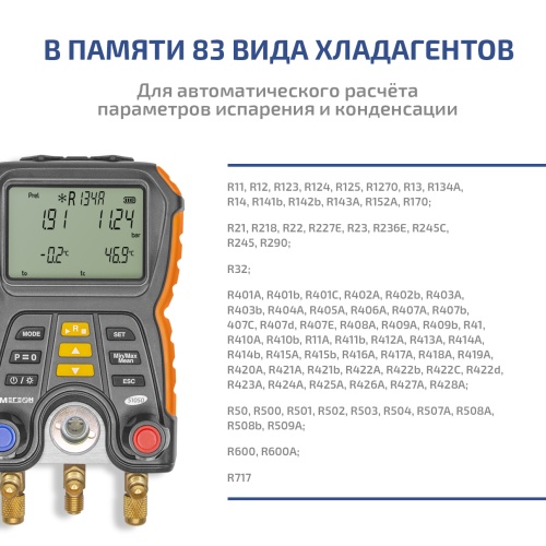 Цифровой манометрический коллектор МЕГЕОН 51050 - внешний вид фото 9 Цифровой манометрический коллектор МЕГЕОН 51050 фотография фото 9