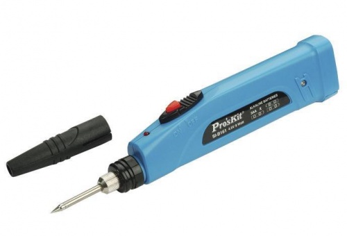 SI-B160 6W PROSKIT паяльник на батарейках (3шт АА-30мин работы,12сек разогрев,турборежим,) с фонарем - внешний вид SI-B160 6W PROSKIT паяльник на батарейках (3шт АА-30мин работы,12сек разогрев,турборежим,) с фонарем фотография