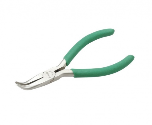 1PK-055S ProsKit Длинногубцы прецизионные изогнутые 130мм, пружина фотография 