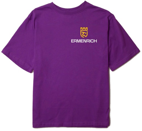 Фирменная футболка Ermenrich «Nicht pizdicht! Сумасшедший электрик», фиолетовая, размер XL фотография 