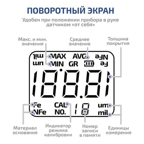 Толщиномер покрытий МЕГЕОН 19011 с поверкой - внешний вид фото 7 Толщиномер покрытий МЕГЕОН 19011 с поверкой фотография фото 7