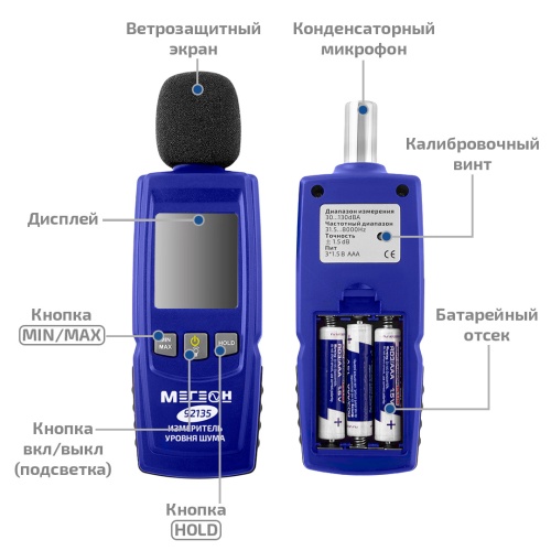 Цифровой шумомер МЕГЕОН 92135 фотография  фото 7