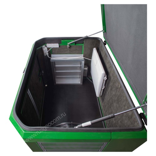 Тихий зимний кожух для генератора 1200 RAL 6002 фотография  фото 2