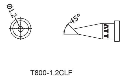 Жало паяльное T800-1.2CLF - внешний вид фото 2 Жало паяльное T800-1.2CLF фотография фото 2