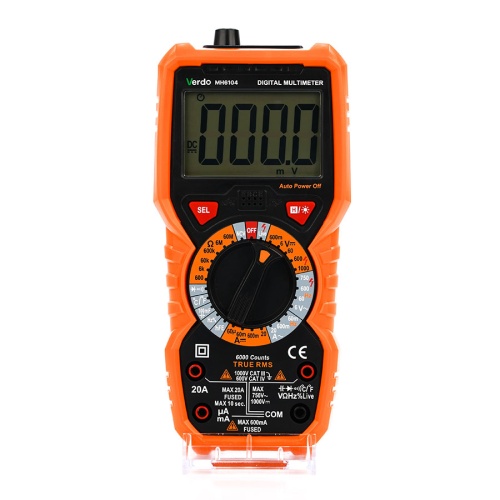 VERDO MH6104 Мультиметр портативный 0,5%, 6000 отсчетов - внешний вид VERDO MH6104 Мультиметр портативный 0,5%, 6000 отсчетов фотография