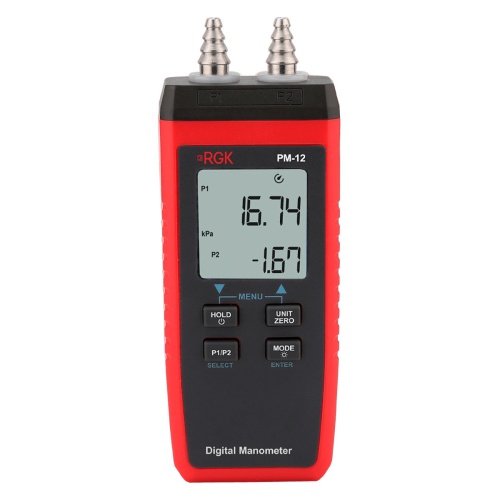 Цифровой манометр RGK PM-12 - внешний вид Цифровой манометр RGK PM-12 фотография