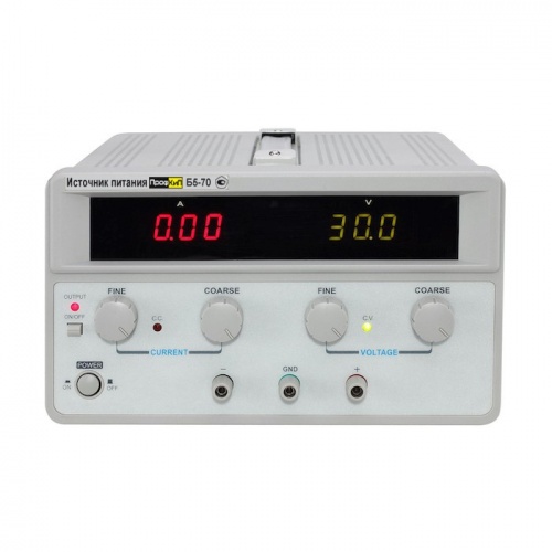 Источник питания ПрофКиП Б5-70 - Источник Питания (0… 30В, 0...10А) - внешний вид Источник питания ПрофКиП Б5-70 - Источник Питания (0… 30В, 0...10А) фотография