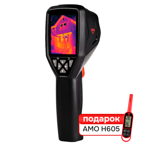 Комплект тепловизора AMO T830 с поверкой и термогигрометра AMO H605 фотография 
