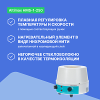 Altimax HMS-1-250 Колбонагреватель с перемешиванием (250 мл; 450С; 0-1600 об./мин; 150 Вт)