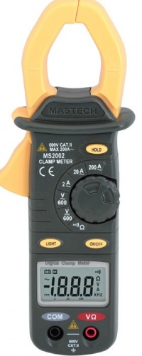 MS2002 Mastech клещи токоизмерительные цифровые - внешний вид MS2002 Mastech клещи токоизмерительные цифровые фотография