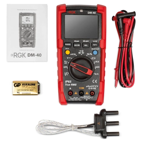 Мультиметр RGK DM-40 с поверкой - внешний вид фото 2 Мультиметр RGK DM-40 с поверкой фотография фото 2