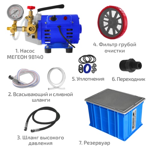 Электрический опрессовочный насос МЕГЕОН 98140 фотография  фото 11