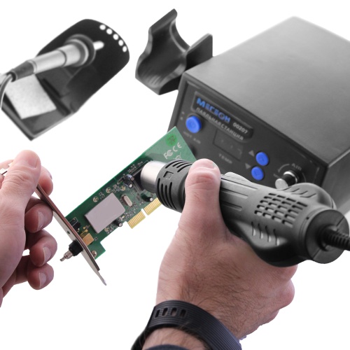 Многофункциональная паяльная станция 2 в 1 МЕГЕОН 00207 - внешний вид фото 9 Многофункциональная паяльная станция 2 в 1 МЕГЕОН 00207 фотография фото 9