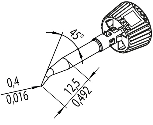 Жало паяльное 0142SDLF04L/SB фотография  фото 3