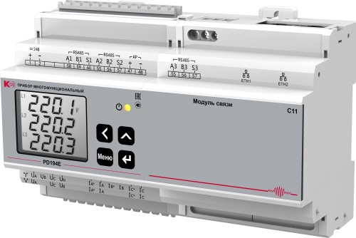 PD194E-8H3T-C11 Многофункциональные приборы 3RS-485/2Ethernet - внешний вид PD194E-8H3T-C11 Многофункциональные приборы 3RS-485/2Ethernet фотография