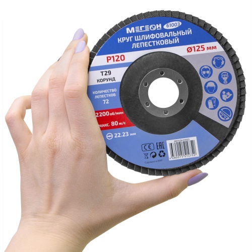 Круг шлифовальный лепестковый комплект МЕГЕОН 61003-10 фотография  фото 10