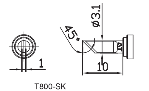 Жало паяльное T800-SK фотография  фото 2