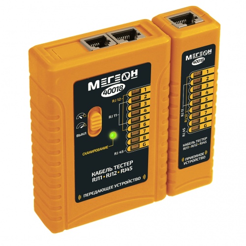 Кабельный тестер МЕГЕОН 40018 - внешний вид Кабельный тестер МЕГЕОН 40018 фотография