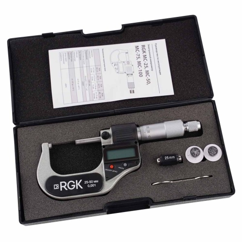 Электронный микрометр RGK MC-50 с калибровкой фотография  фото 4