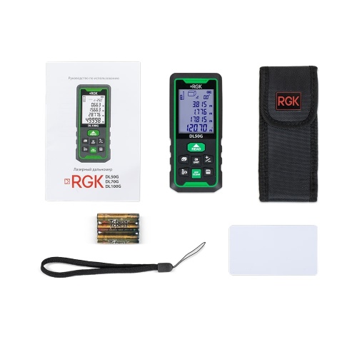 Лазерный дальномер RGK DL50G - зеленый луч - внешний вид фото 2 Лазерный дальномер RGK DL50G - зеленый луч фотография фото 2