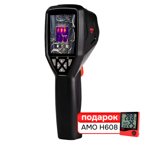Комплект тепловизора AMO T822 с поверкой и термогигрометра AMO H608 фотография 