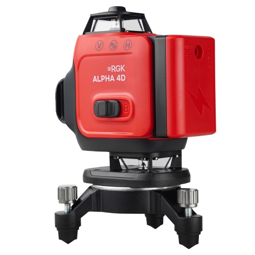 Лазерный уровень RGK ALPHA 4D с зелёным лучом фотография  фото 5