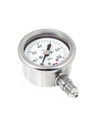 ТМ-121 Манометр коррозионностойкий промышленный, 40 мм, нерж сталь, кл. 2,5 фото 2