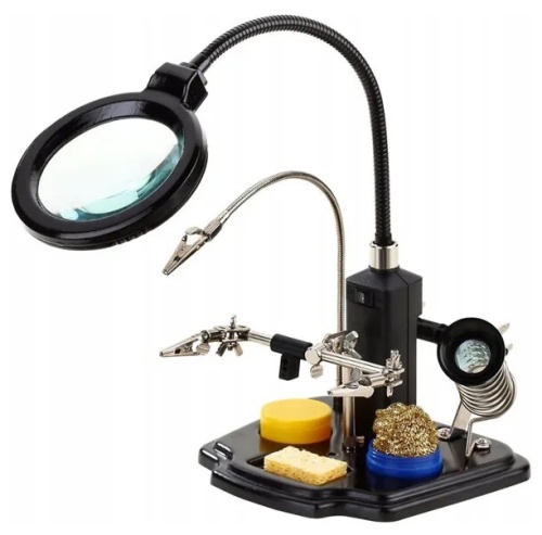 ALL-6598 Держатель платы с лупой и подсветкой фотография 