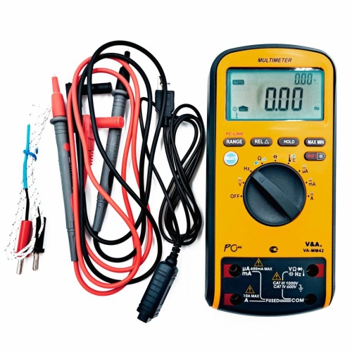 Мультиметр цифровой с повышенной защитой VA-MM42 (ГосРеестр) - внешний вид фото 3 Мультиметр цифровой с повышенной защитой VA-MM42 (ГосРеестр) фотография фото 3