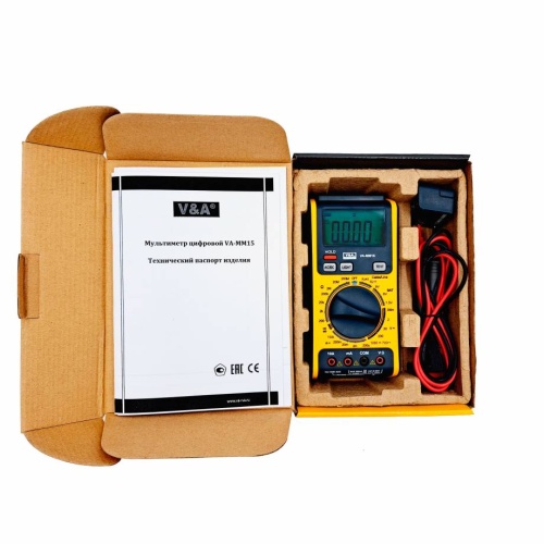 Мультиметр цифровой VA-MM15 (ГосРеестр) - внешний вид фото 2 Мультиметр цифровой VA-MM15 (ГосРеестр) фотография фото 2